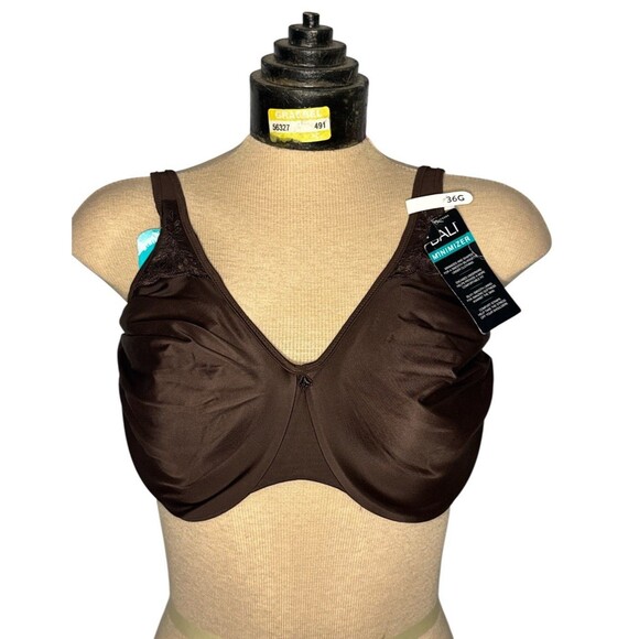 Bali Passion for Comfort Minimizer Underwire Bra, 36G - Warm Cocoa Intimates New - Picture 1 of 7